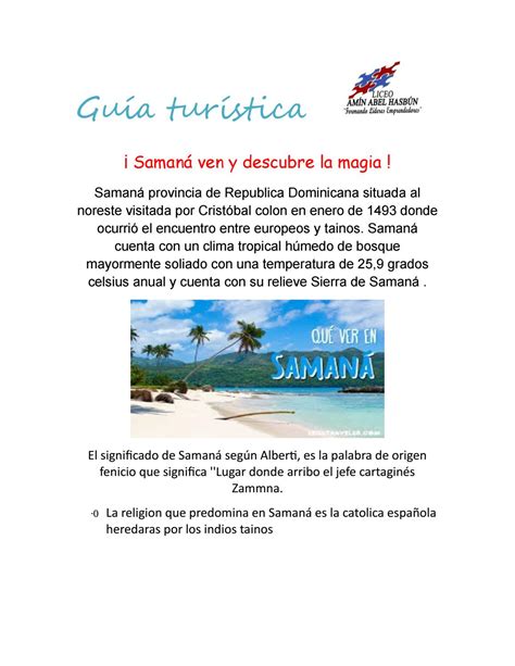 Guía turística de Samaná by Mariaestelasantos Issuu