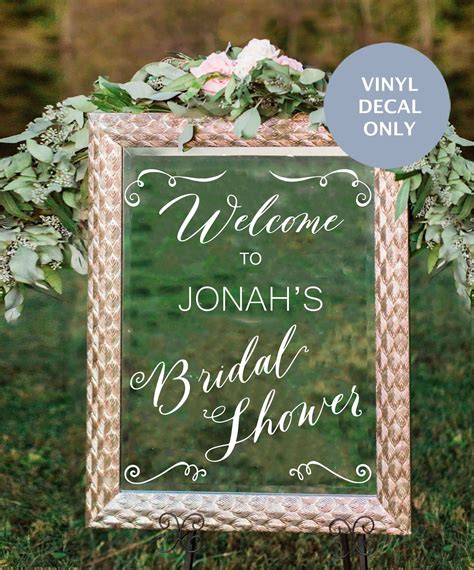 Bridal Shower Decal Bridal Shower Welcome Sign Hen Party Decorations Etsy Bridal Shower