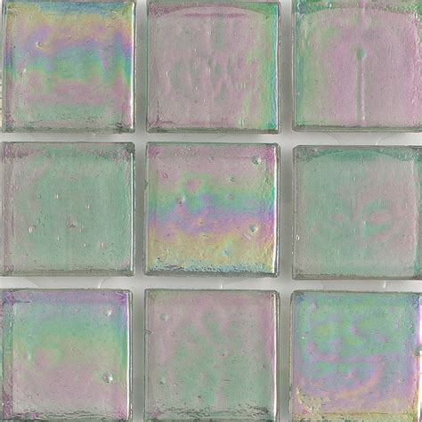 Tremolite Iridescent 1x1 Glass Tile E11 267 02s American Glass Mosaics Aquablu Mosaics