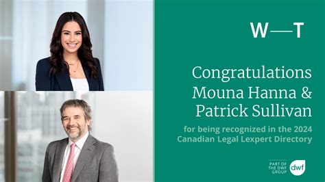 Congratulations To Mouna Hanna Patrick Sullivan On Their Recognition