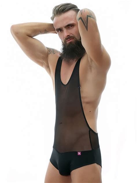 Mesh Bodysuit Stezzo Vivere Brand Underwear Fashion For Men