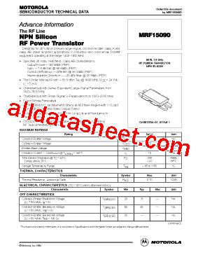 MRF15090 Datasheet PDF Motorola Inc