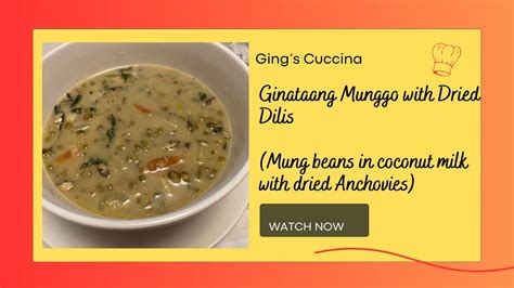 Ginataang Munggo With Dried Dilis Mung Beans In Coconut Milk With