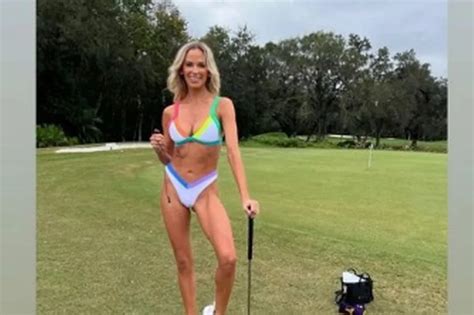 Brooks Koepkas Gorgeous Wag Jena Sims Strips Down To Bikini On Golf Course In Sexy Shoot