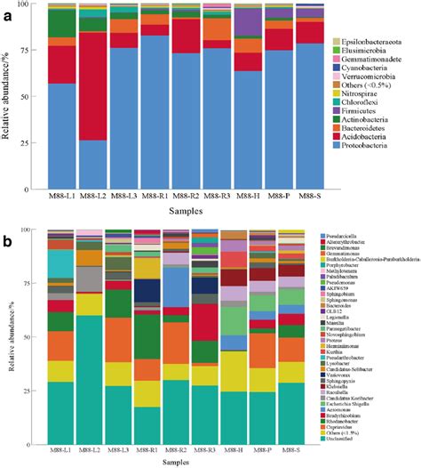 Distribution Patterns Of Prokaryotic Phyla A And Genera B In The