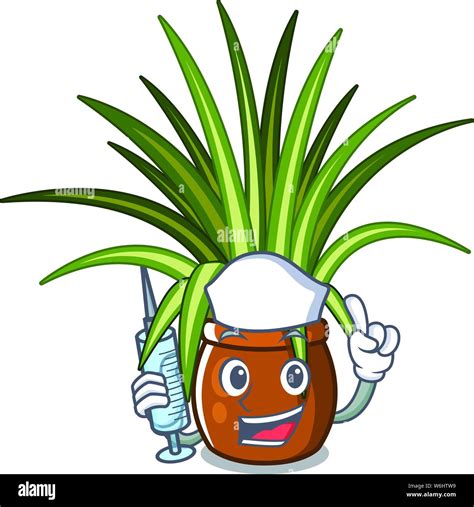 Nurse Spider Plant Isolated With In Mascot Stock Vector Image And Art Alamy