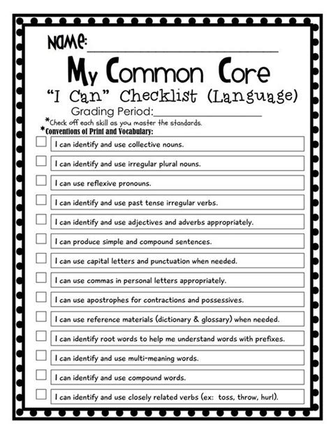 Common Core English Standards Grade 10