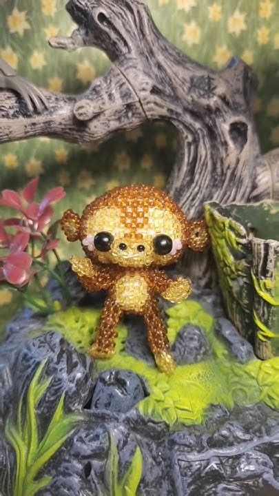 Амигуруми обезьянка из бисера 🐒🤎//заказать в тг:@POlinka_POVA_bebebe # ...