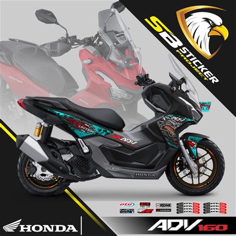 Jual STRIPING ADV 160 STICKER STRIPING HOLOGRAM HONDA ADV 160 SB 006