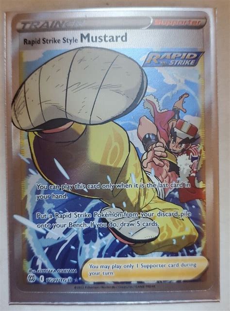 Rapid Strike Style Mustard Full Art Pokemon Card Tg27tg30 Ebay