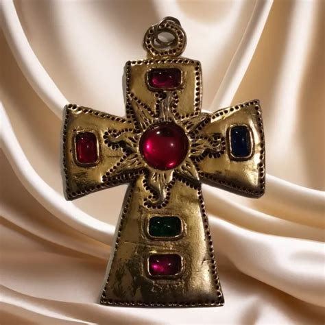 M Daille Religieuse Fantaisie Crucifix Croix Cruz Cross Bijou Jewel