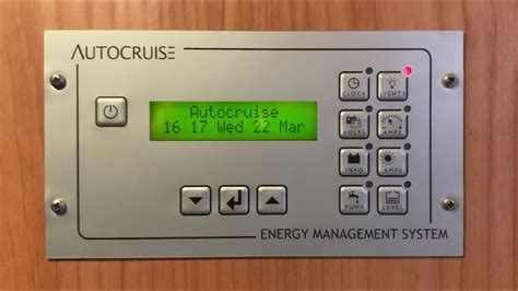 How To Use The Autocruise Energy Management System Control Panel YouTube