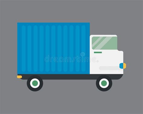 Lkw Vektorillustration Der Lieferungstransportfracht Logistische Vektor