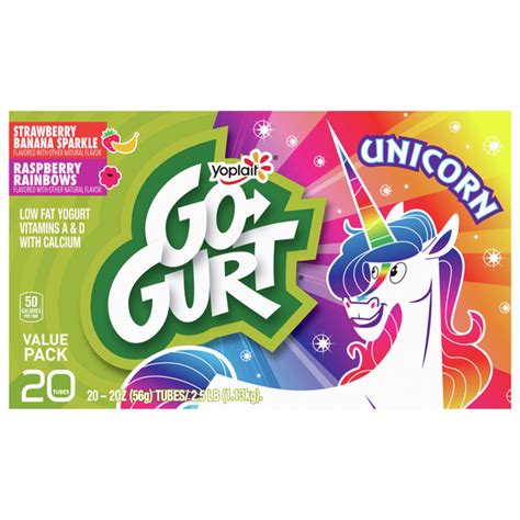 Save on Yoplait Go-Gurt Unicorn Yogurt Tubes Banana & Raspberry Low Fat ...