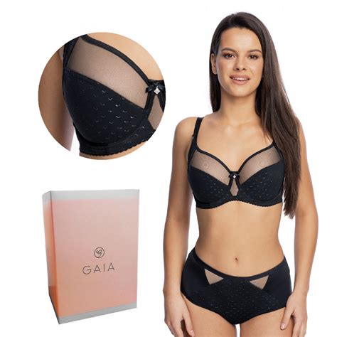 Biustonosz GAIA Soft Harmonia 1142 miękki czarny 70D GAIA Moda