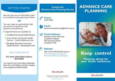 Advance Care Planning Brochure Alfred Hospital