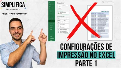 Configurações De Impressão No Excel Parte 1 Youtube