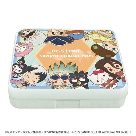 Drstone×サンリオキャラクターズ｜小物ケース（ラムネ付き）「drstone×サンリオキャラクターズ」01集合デザインミニキャラ