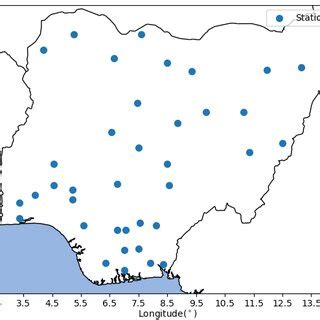 Map Of Nigeria Showing The Geographical Location Of The Stations Used