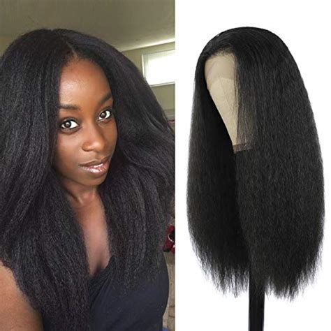 Felicia 13 X4 Black Lace Front Wig Kinky Straight Natural Hairline Heat