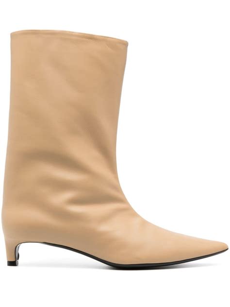 Mm Pointed Toe Kitten Heel Boots Jil Sander Eraldo