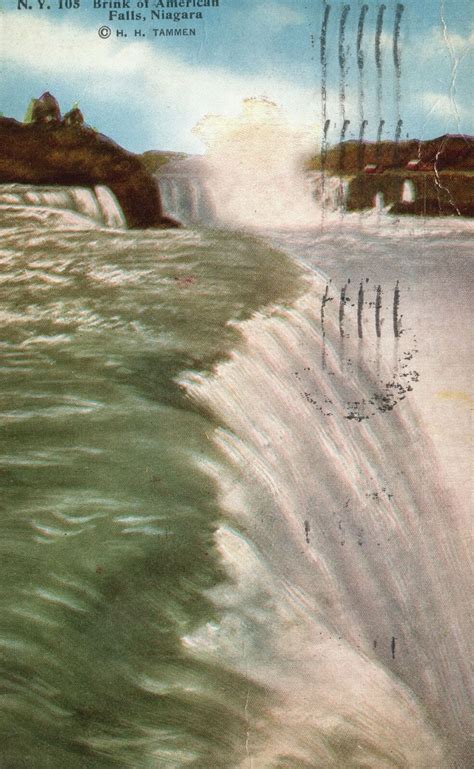 Vintage Postcard Brink Of American Niagara Falls Majestic Beauty