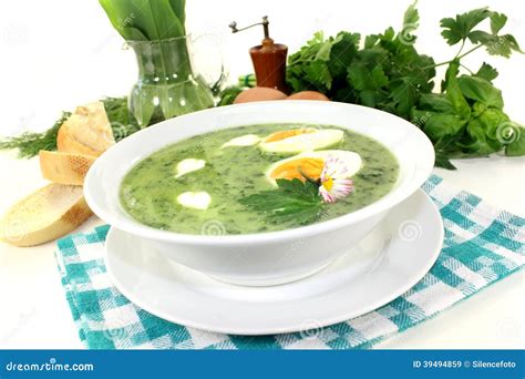 Herb Soup Stock Image Image Of Culinary Eggs Chopped 39494859