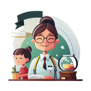 Ilustrasi Guru Dan Murid Gambar PNG | File Vektor Dan PSD | Unduh ...