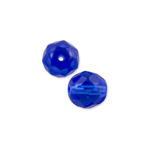 Czech Fire Polished Rounds Mm Sapphire Pcs