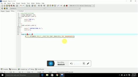 C Programming Of Simple Calculator Using Functions Youtube