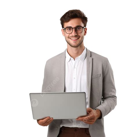 Man Developer With Laptop Developer Man Laptop PNG Transparent Image