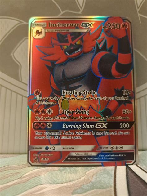 Incineroar Gx Sm Full Art Sun Moon Promo Ultra Rare Pokemon Card