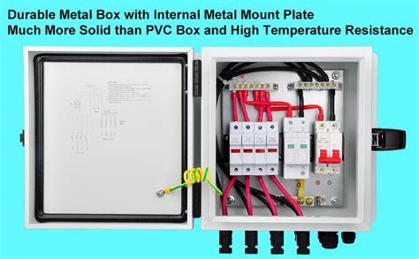 Powgrow Pv Combiner Box 4 String Metal Solar Combiner Box With 15a Rated Current