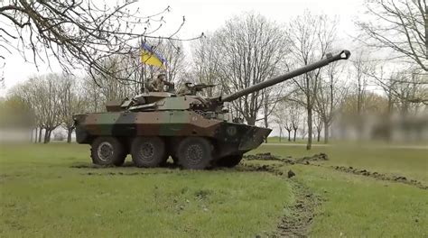 Ukrainian Defence Minister Shows French AMX 10RC Wheeled Tanks Video