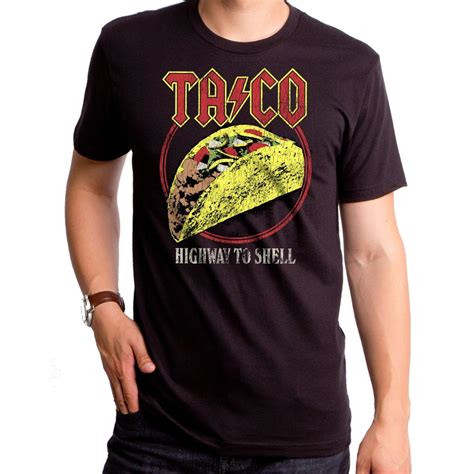 Taco Highway To Shell Mens T Shirt Taco T Shirt Funny Taco Shirt