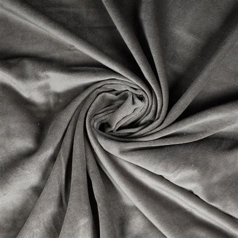 Grey Cotton Velvet Fabric Plain Solids Gray At Rs Meter In New