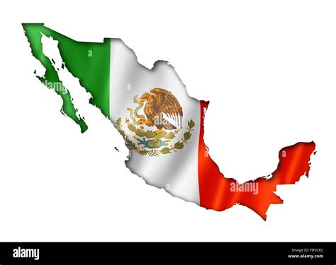 Mexican Flag Map Stock Photo Alamy