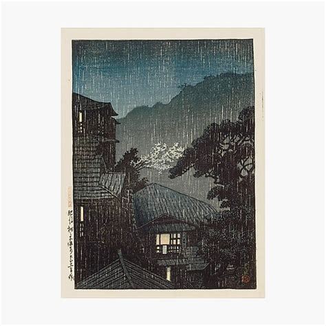 Kawase Hasui Tochinoki Hot Springs In Higo Province Higo Tochinoki Onsen From The Series