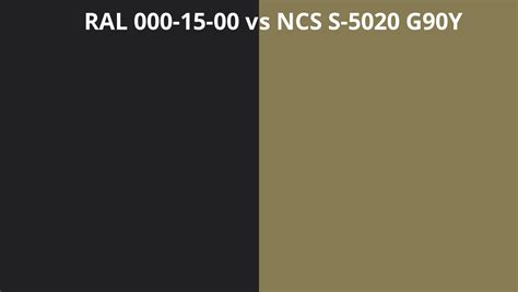 Ral 000 15 00 Vs Ncs S 5020 G90y Ral Colour Chart Uk