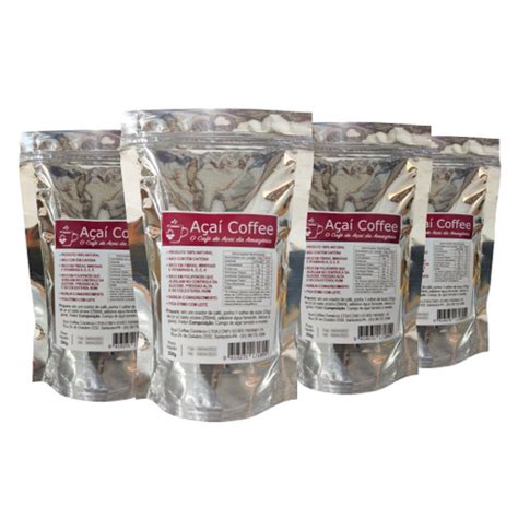 Café De Açaí 1kg Kit 04 Pacotes 250g Açaí Coffee Da Amazônia Submarino