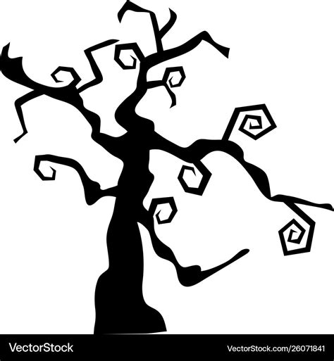 Halloween Black Tree Royalty Free Vector Image