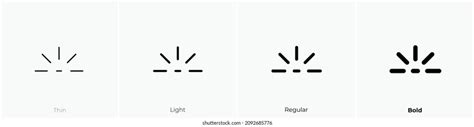 Luminous Icon Thin Light Regular Bold Stock Vector Royalty Free