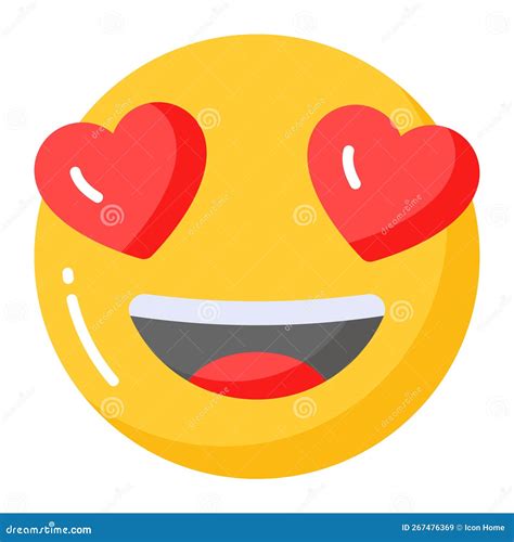 Emoji Showing Expression of Love, Romantic Emoji Stock Vector ...