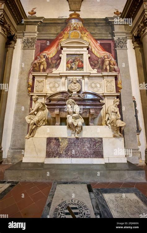 Tomb Of Michelangelo Interior Shot Of Santa Croce Basilica Di Santa