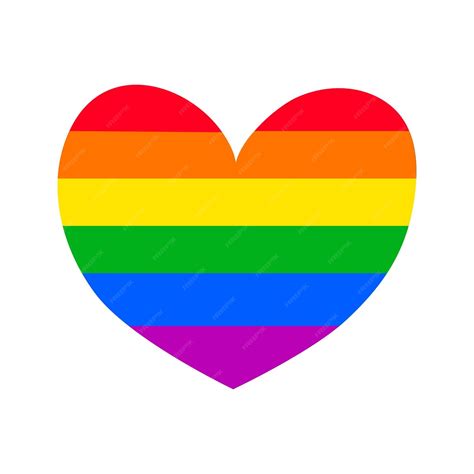 Premium Vector Lgbt Rainbow Heart On White Background Vector