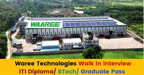 Waree Technologies Walk In Interview 2024