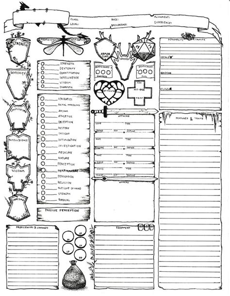 Dnd Printable Character Sheets