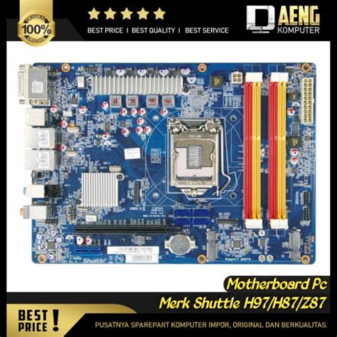 Jual Motherboard Mainboard Mobo PC Merk Shuttle H97 Socket 1150 Support