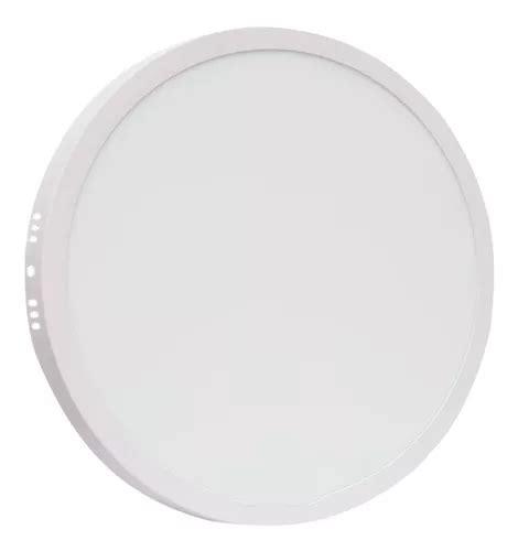 Panel Led 24w Aplicar Plafon Blanco Circular Redondo MercadoLibre