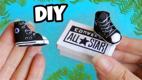 Diy Miniature Converse Shoes And Packaging Manualidades En Miniatura